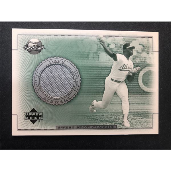 Dave Stewart GAME USED Card - Athletics