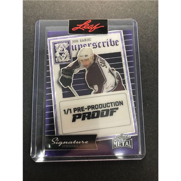 2024 Leaf Metal 1/1 PROOF - Joe Sakic - Avalanche