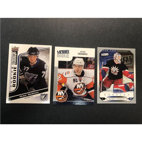 Hockey Rookies LOT x3 - Tavares, Lundqvist, Hedman