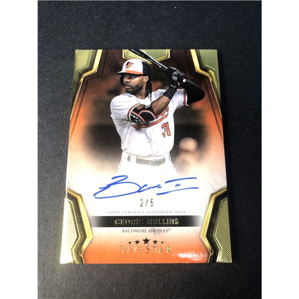 Cedric Mullins AUTOGRAPH 2/5 - Orioles