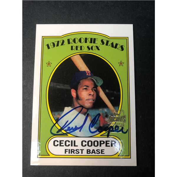 Cecil Cooper 2001 Archives AUTOGRAPH - Red Soxs