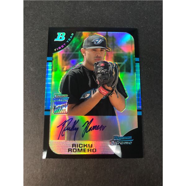 2006 Bowman Chrome - Ricky Romero AUTOGRAPH - Blue Jays