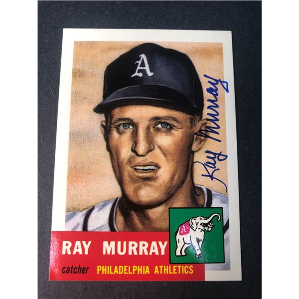 Ray Murray HAND SIGNED Card - Athletics