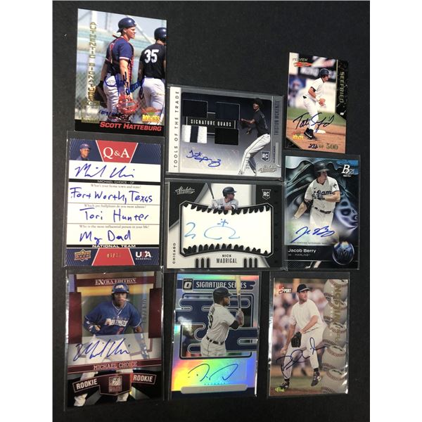 Baseball AUTOGRAPH LOT x9