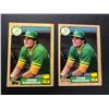 Image 1 : Jose Canseco 1987 Topps & OPC LOT - AS Rookie