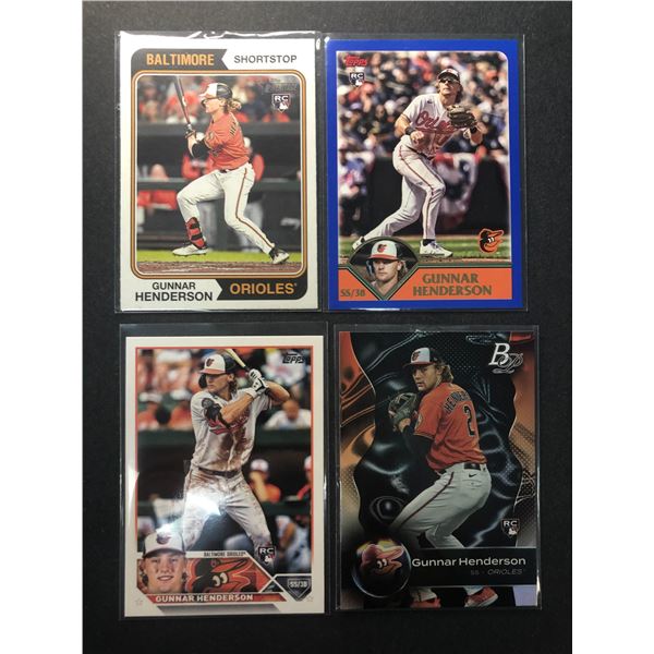 Gunnar Henderson ROOKIE LOT x4 - Orioles