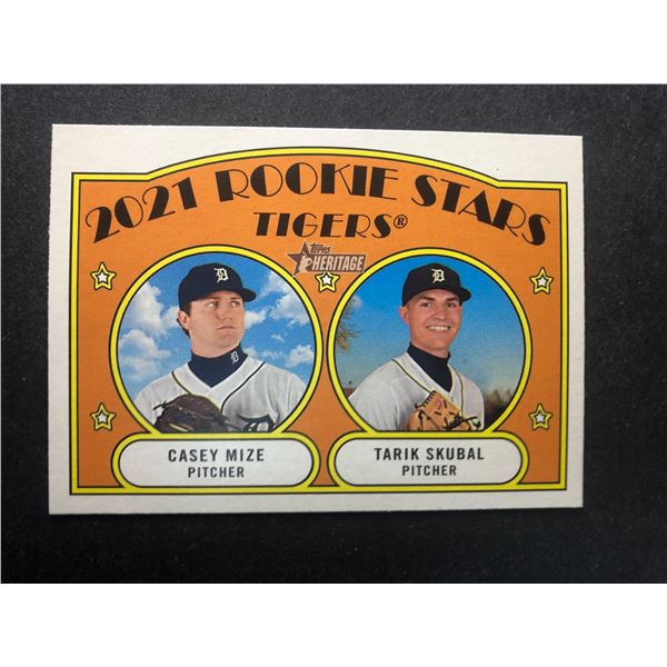 2021 Heritage Tarik SKUBAL & Mize Rookie Card - Tigers