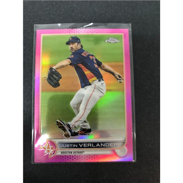 2022 Topps Chrome PINK REFRACTOR - Justin Verlander - Astros
