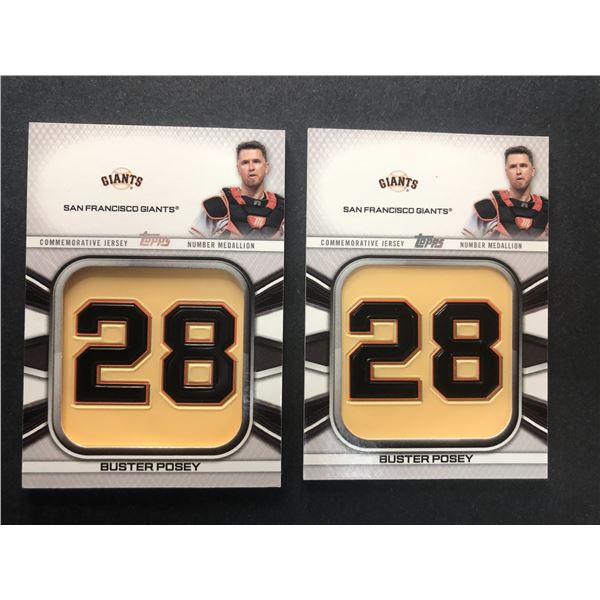 Buster POSEY Jersey Number Medallion x2 - Giants