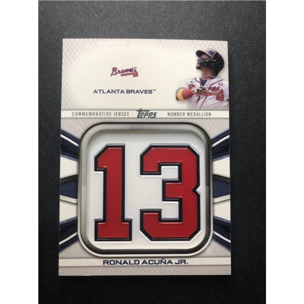 Ronald ACUNA Jr. Jersey Number Medallion - Braves