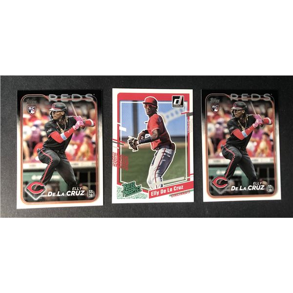 Elly De La Cruz - Rookie Card LOT x3 - Reds