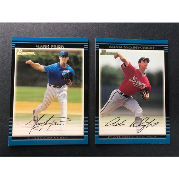 Adam Wainwright & Mark Prior ROOKIE LOT - 2002 Bowman