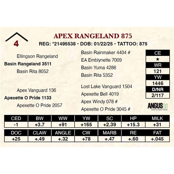 Apex Rangeland 875