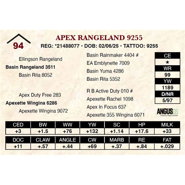 Apex Rangeland 9255