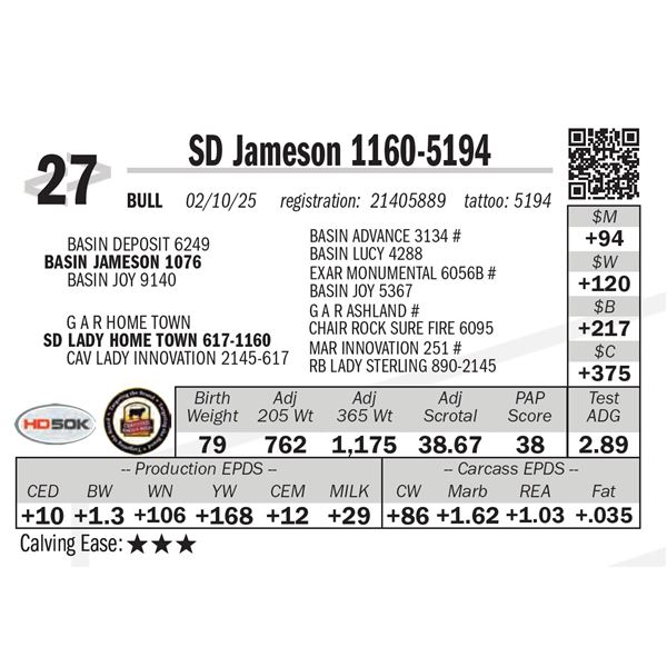 SD Jameson 1160-5194