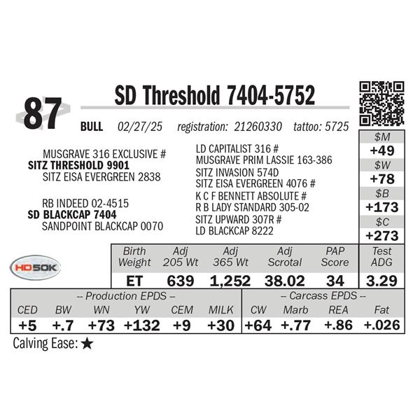 SD Threshold 7404-5752
