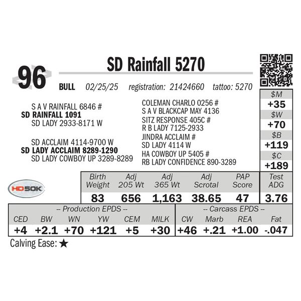 SD Rainfall 5270