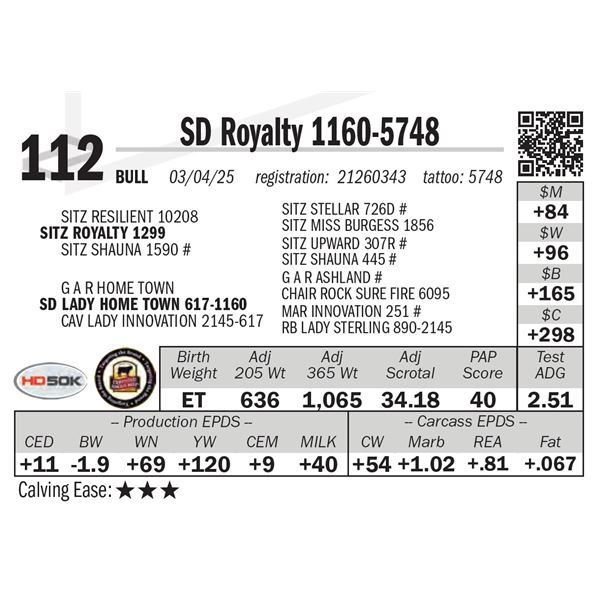SD Royalty 1160-5748