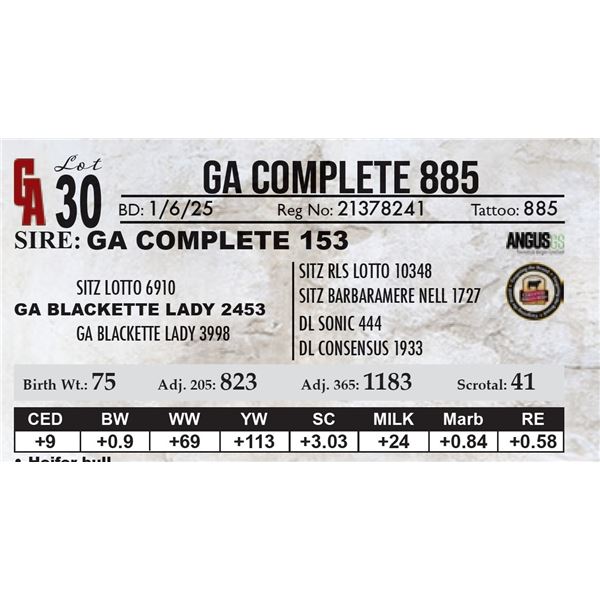 GA Complete 885