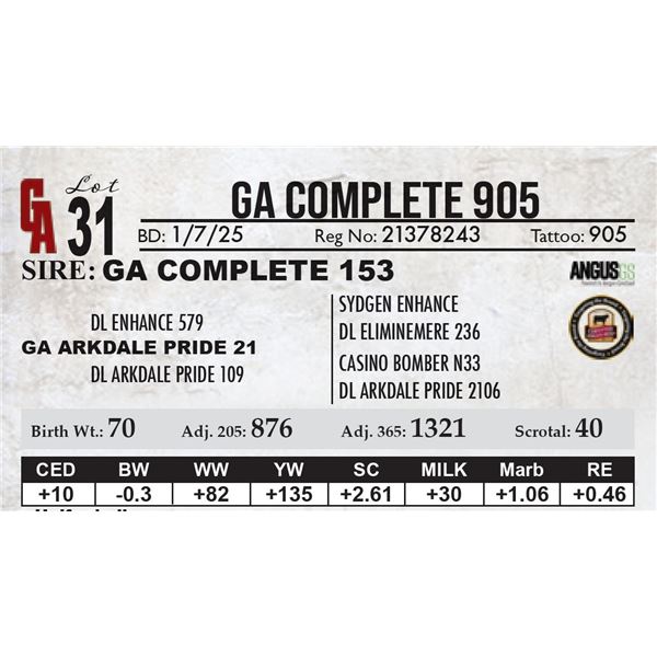 GA Complete 905