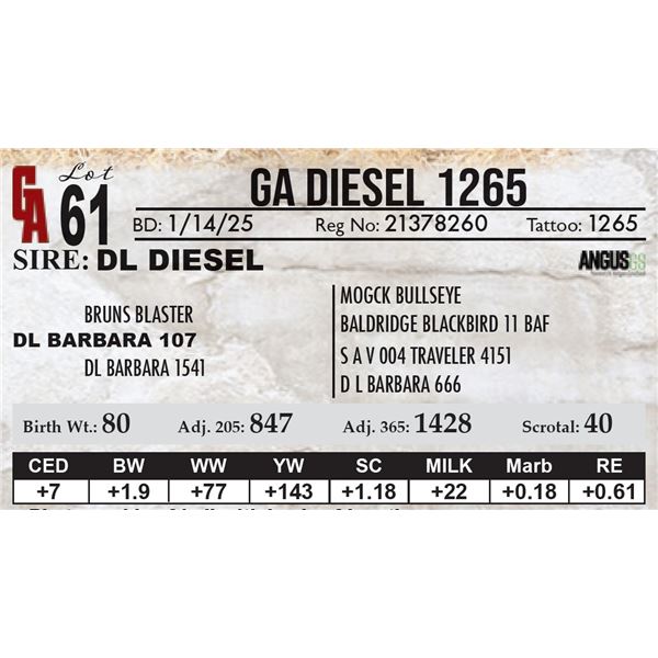 GA Diesel 1265
