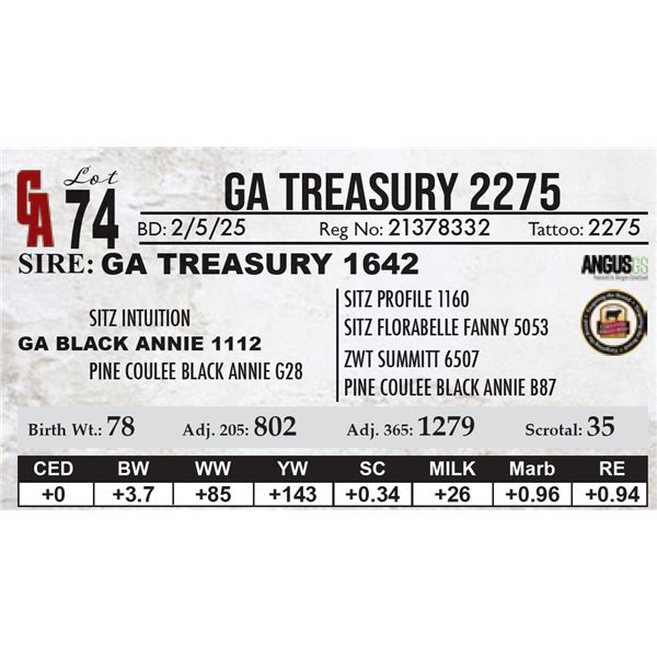 GA Treasury 2275