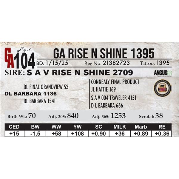 GA Rise N Shine 1395