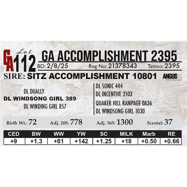 GA Accomplishment 2395