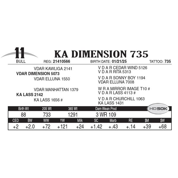 KA Dimension 735