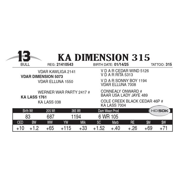KA Dimension 315