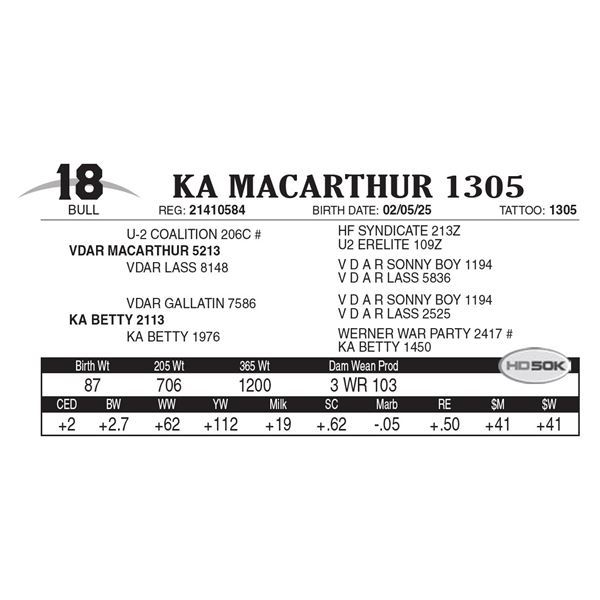 KA MacArthur 1305