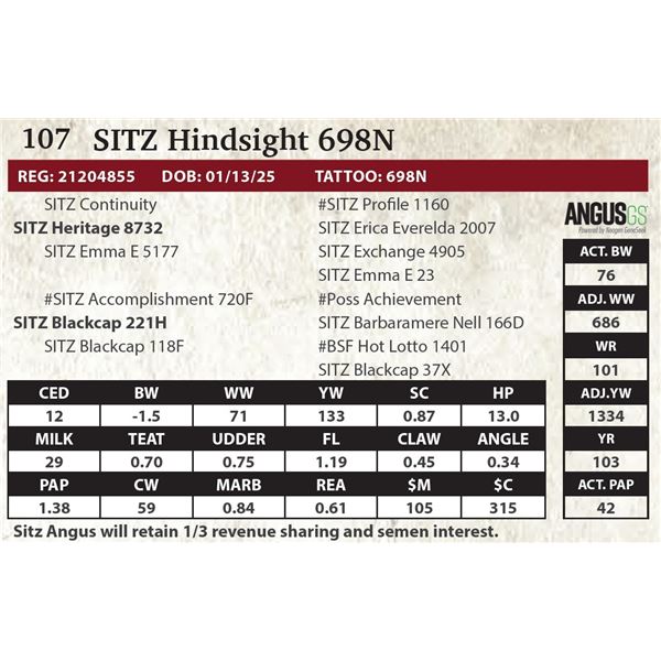 SITZ Heritage 698N