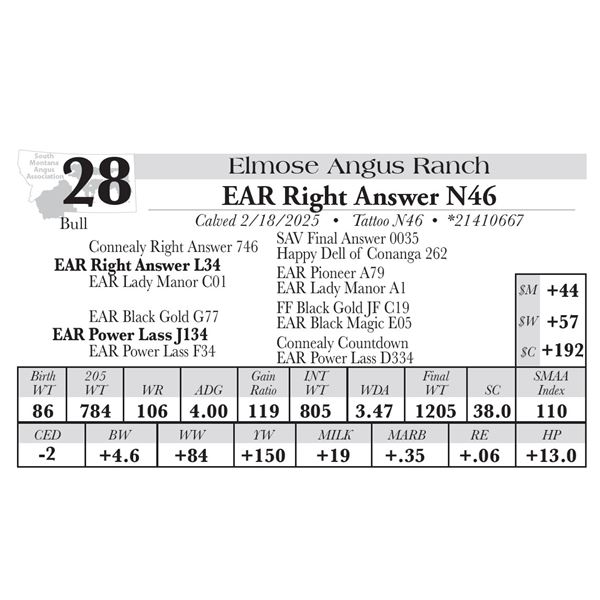 EAR Right Answer N46
