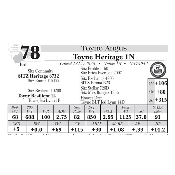 Toyne Heritage 1N