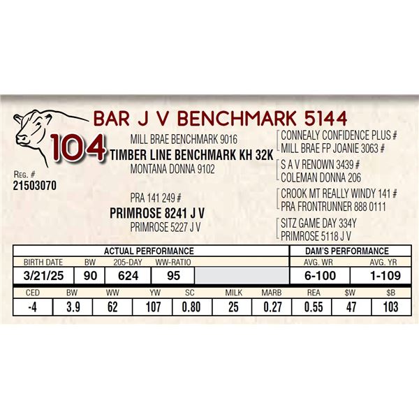 BAR J V BENCHMARK 5144