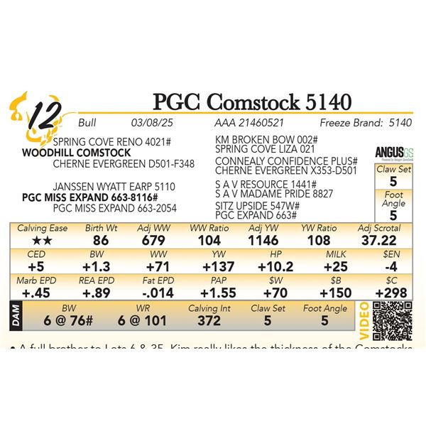 PGC Comstock 5140