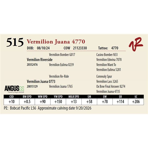 Vermilion Juana 4770