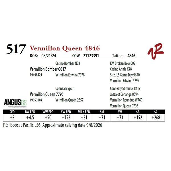 Vermilion Queen 4846