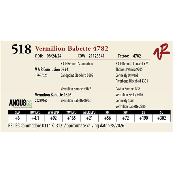 Vermilion Babette 4782