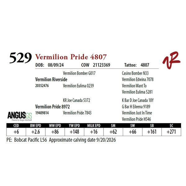Vermilion Pride 4807
