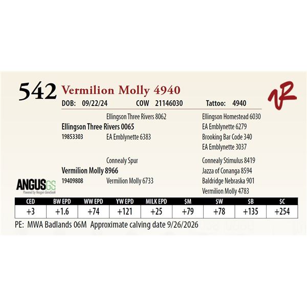 Vermilion Molly 4940