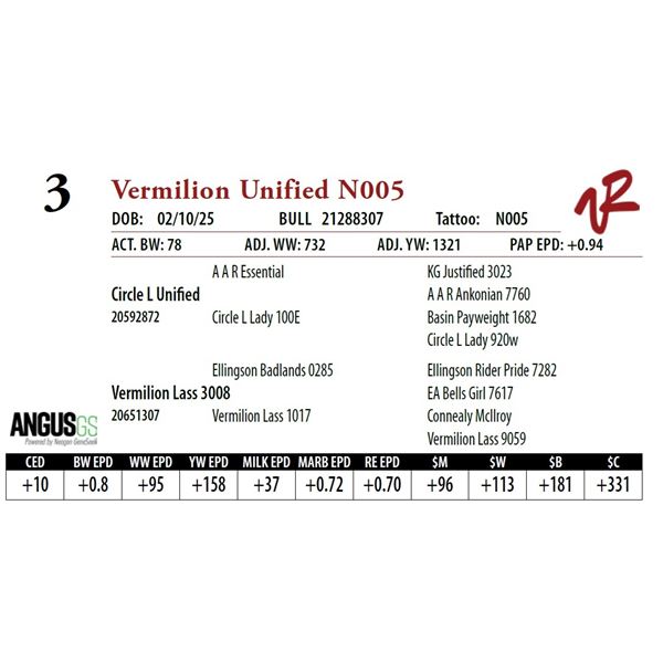 Vermilion Unified N005