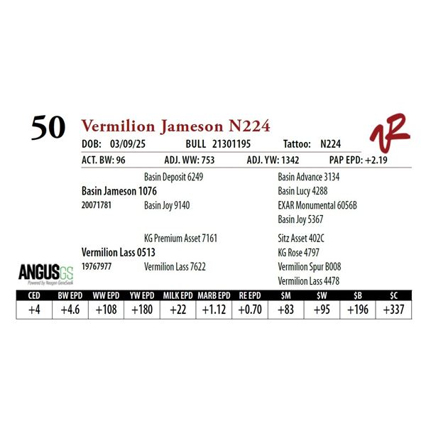 Vermilion Jameson N224