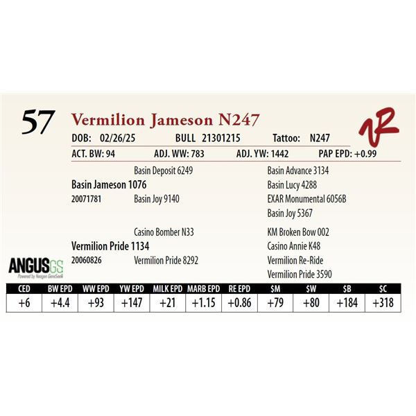 Vermilion Jameson N247