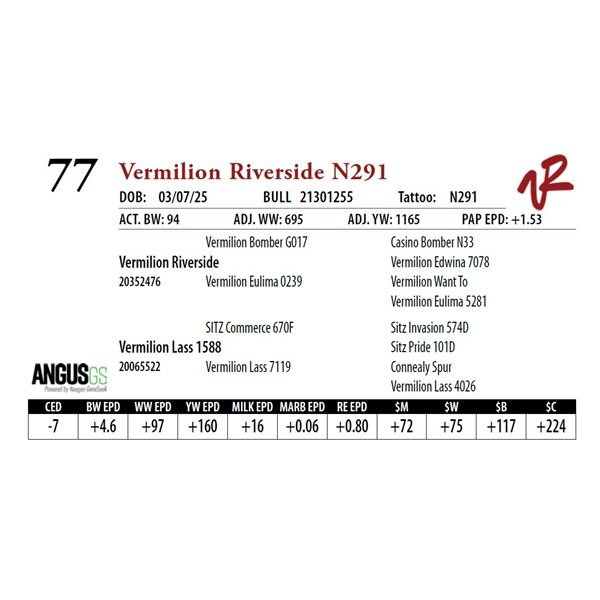 Vermilion Riverside N291
