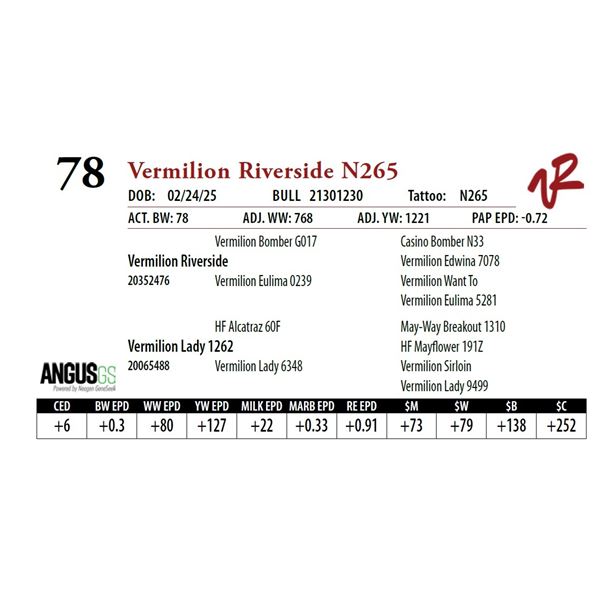 Vermilion Riverside N265