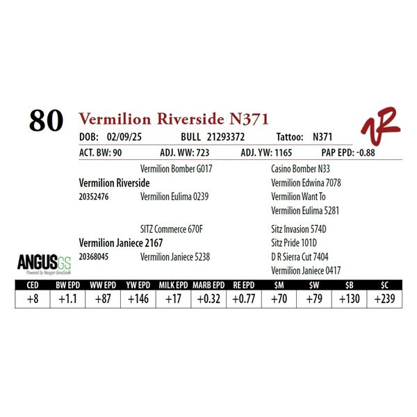 Vermilion Riverside N371