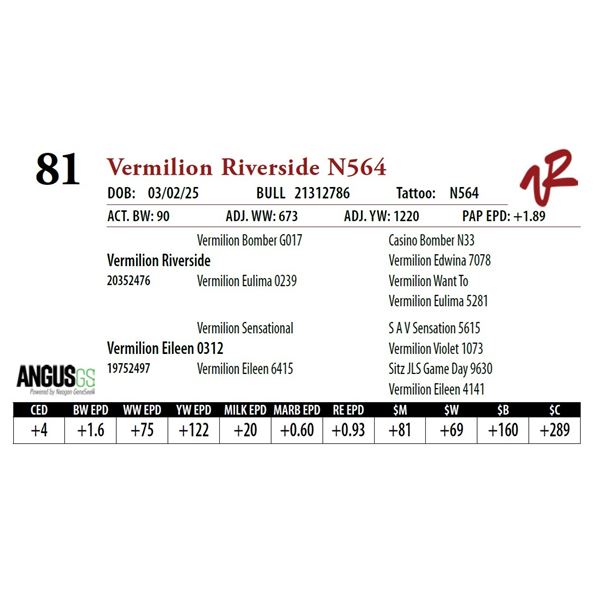 Vermilion Riverside N564