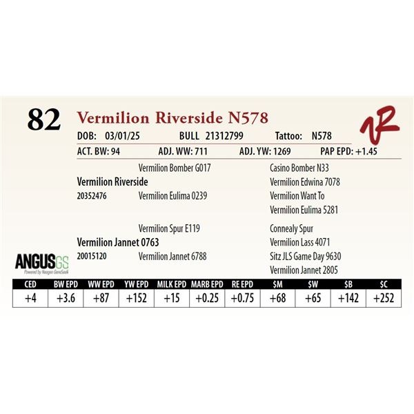 Vermilion Riverside N578