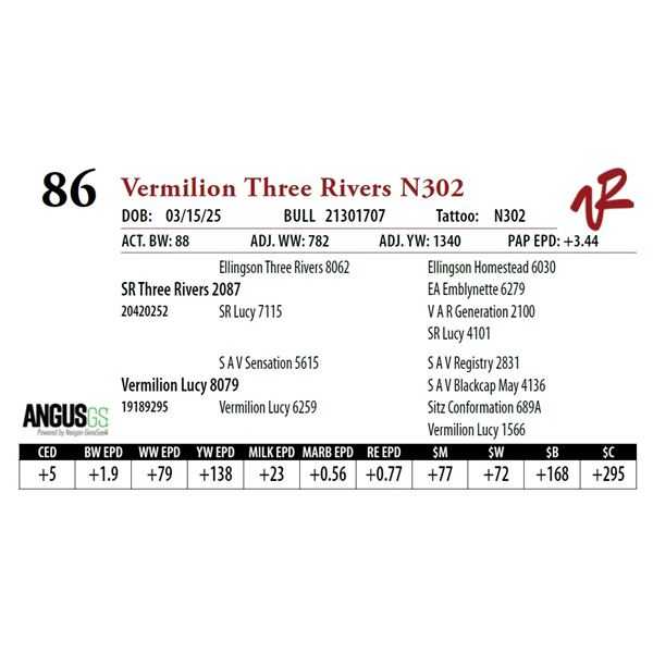 Vermilion Three Rivers N302